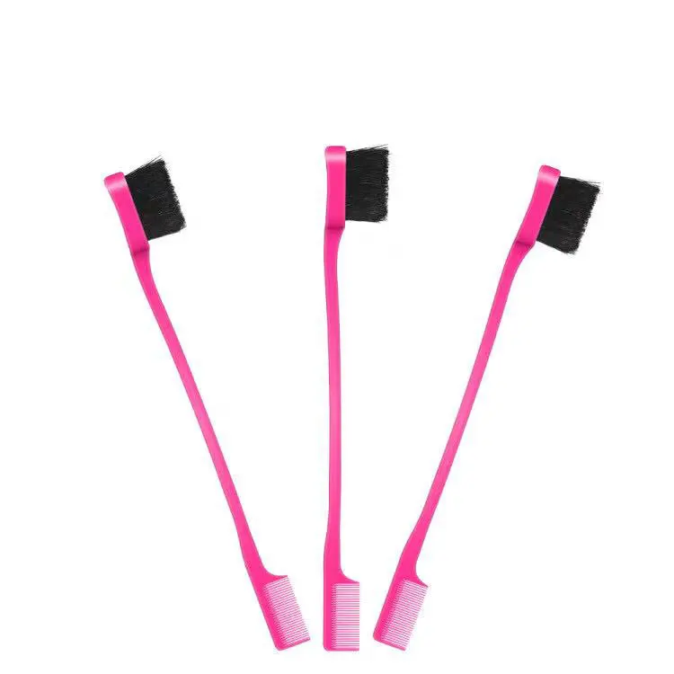 Professional Pink Black Color Double Side Detangling Edge Brush And Hair Comb Magic Hair Brush