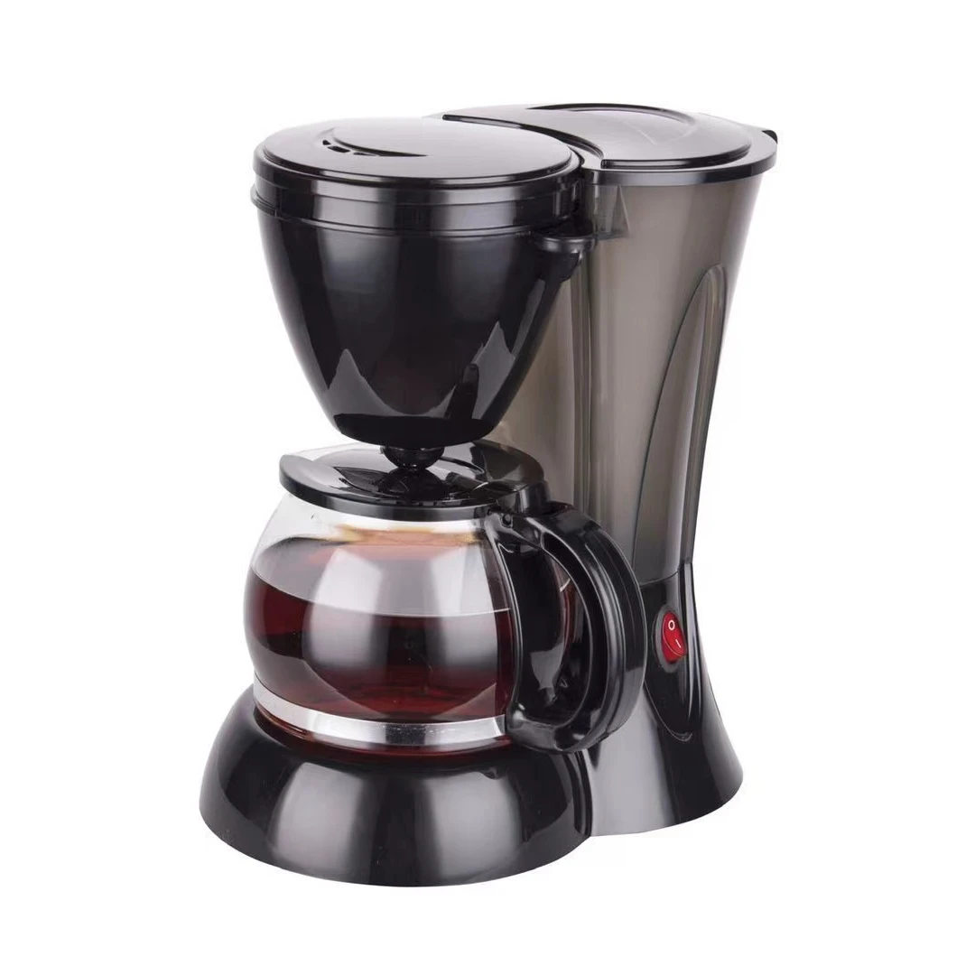Small Drip Coffeemaker Compact Coffee Pot Brewer Machine  , Glass Carafe and Hot Plate