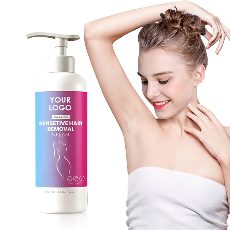 Wholesale OEM Private Label Cosmetics Women Men Organic Natural Permanent Removal Body Facial Lotion Hair Remover Cream