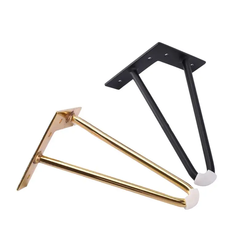 Wholesale Diy Heavy Duty Industrial Metal Black Hairpin Table Legs Golden