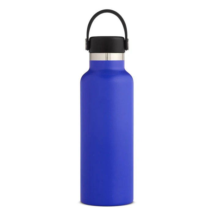 500ml Eco-friendly double walled insulated pretty stainless steel hip flask sport water bottle thermos with strong flex lid