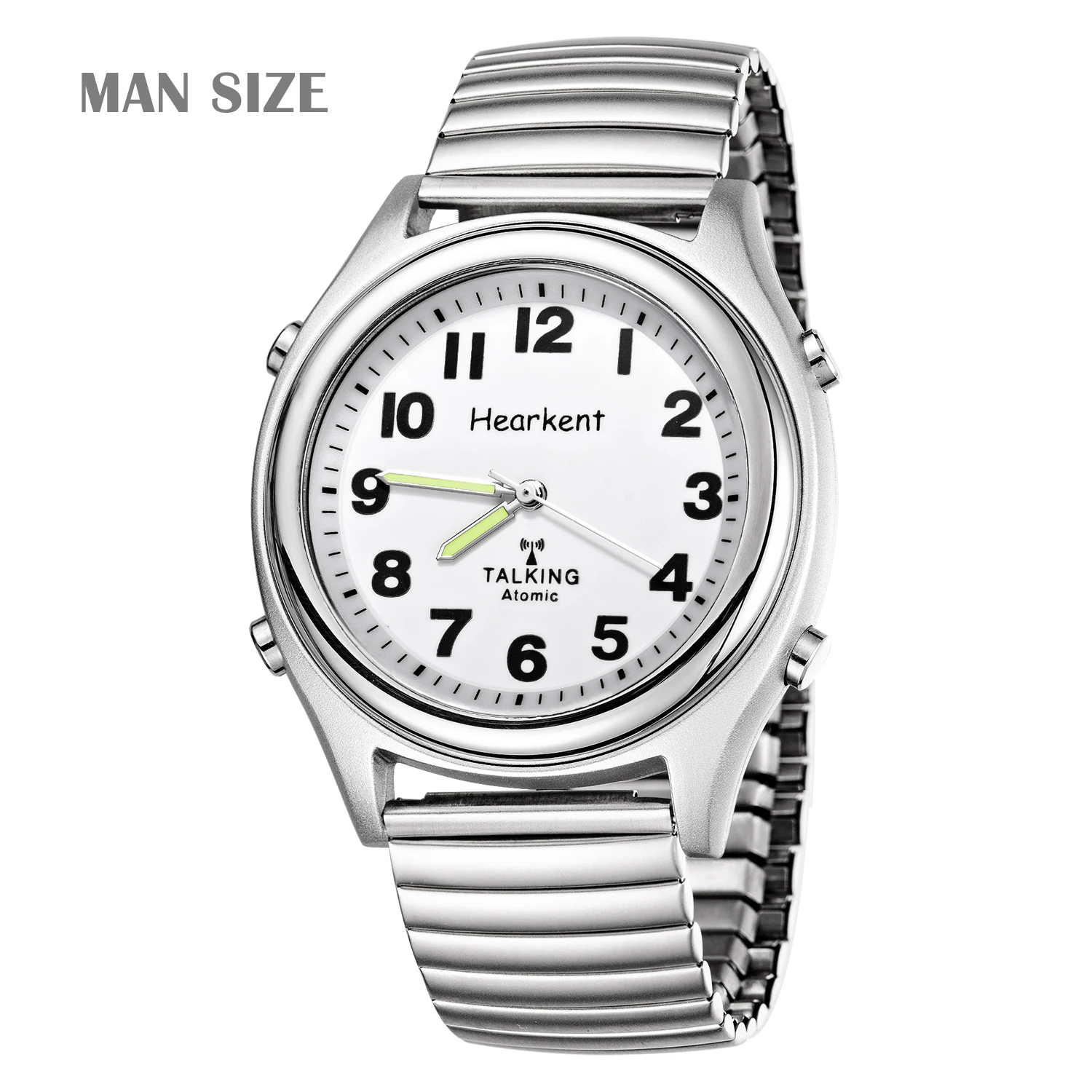 Hearkent  Atomic Talking Watch for Old Men Speaking Wristwatch for Blind Elderly Visually Impaired Low Vision