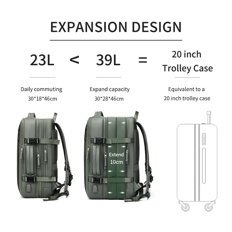 Customized Logo Fashion Waterproof Oxford 13inch Backpack Laptop for Man School Bag with USB Charging Port