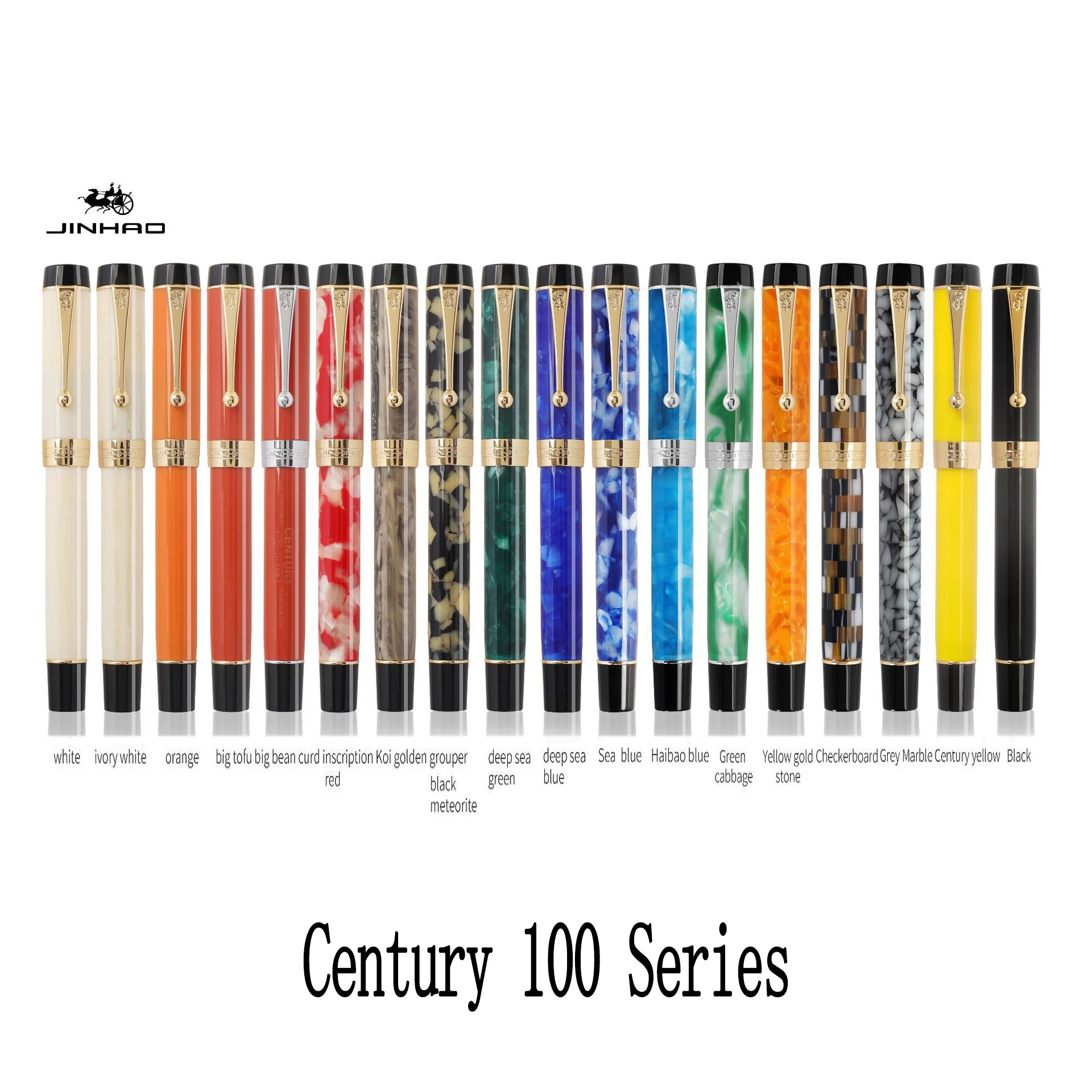 Jinhao 100 Centennial каучуковая перьевая ручка EF/F 18KGP F/M/перо Золотой зажим деловая офисная подарочная ручка