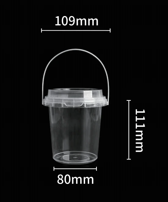 Factory Sale Takeaway Cup Clear 500/750/1000 ML Plastic Cup Disposable Pp Bucket  for Boba Milk Tea With Lid and Handle