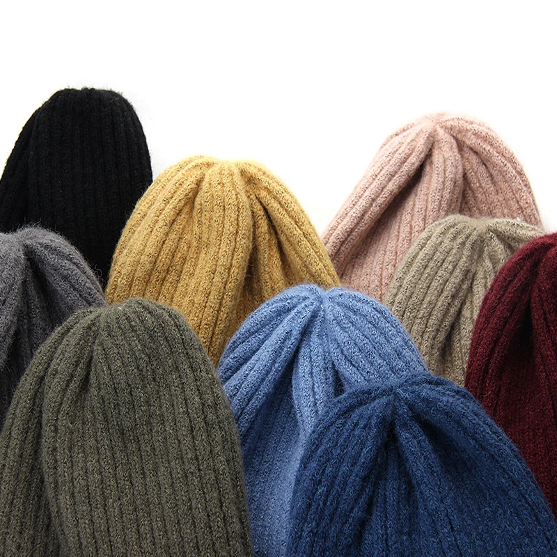 High Quality Merino Wool Cuffed Beanie Women Men Autumn Winter Keep Head Warm Winter Hat Soft Cashmere Knitted Beanies