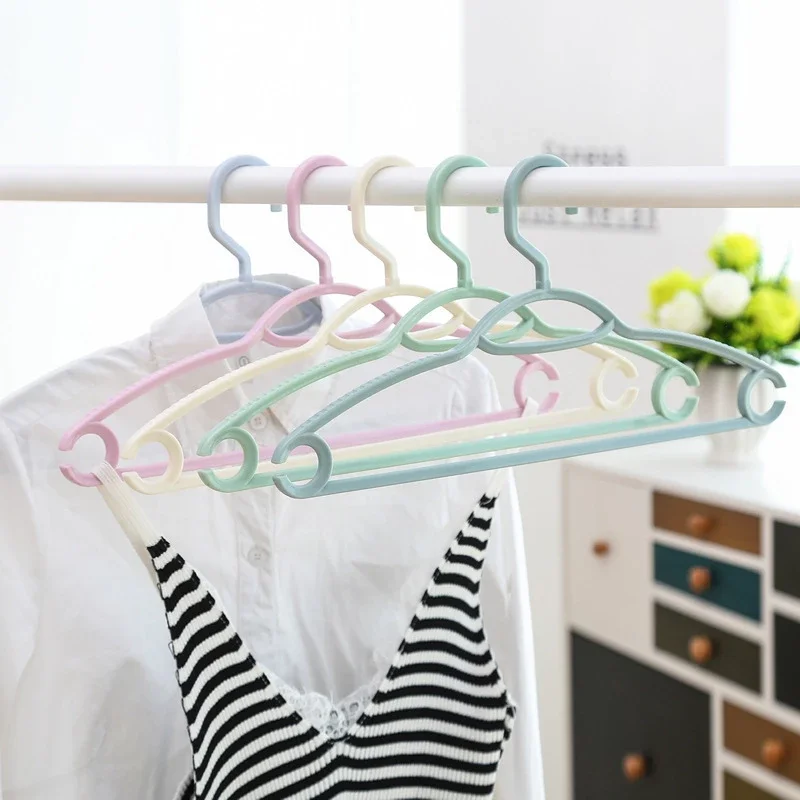 10pcs Multifunctional Adult Plastic Hanger Home Anti-Slip Hanger Support Wholesale