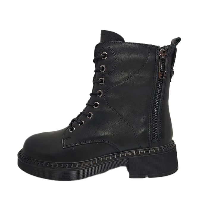 Классические водонепроницаемые Молодежные туфли из натуральной кожи, женские модные зимние теплые ботинки Martin для снега