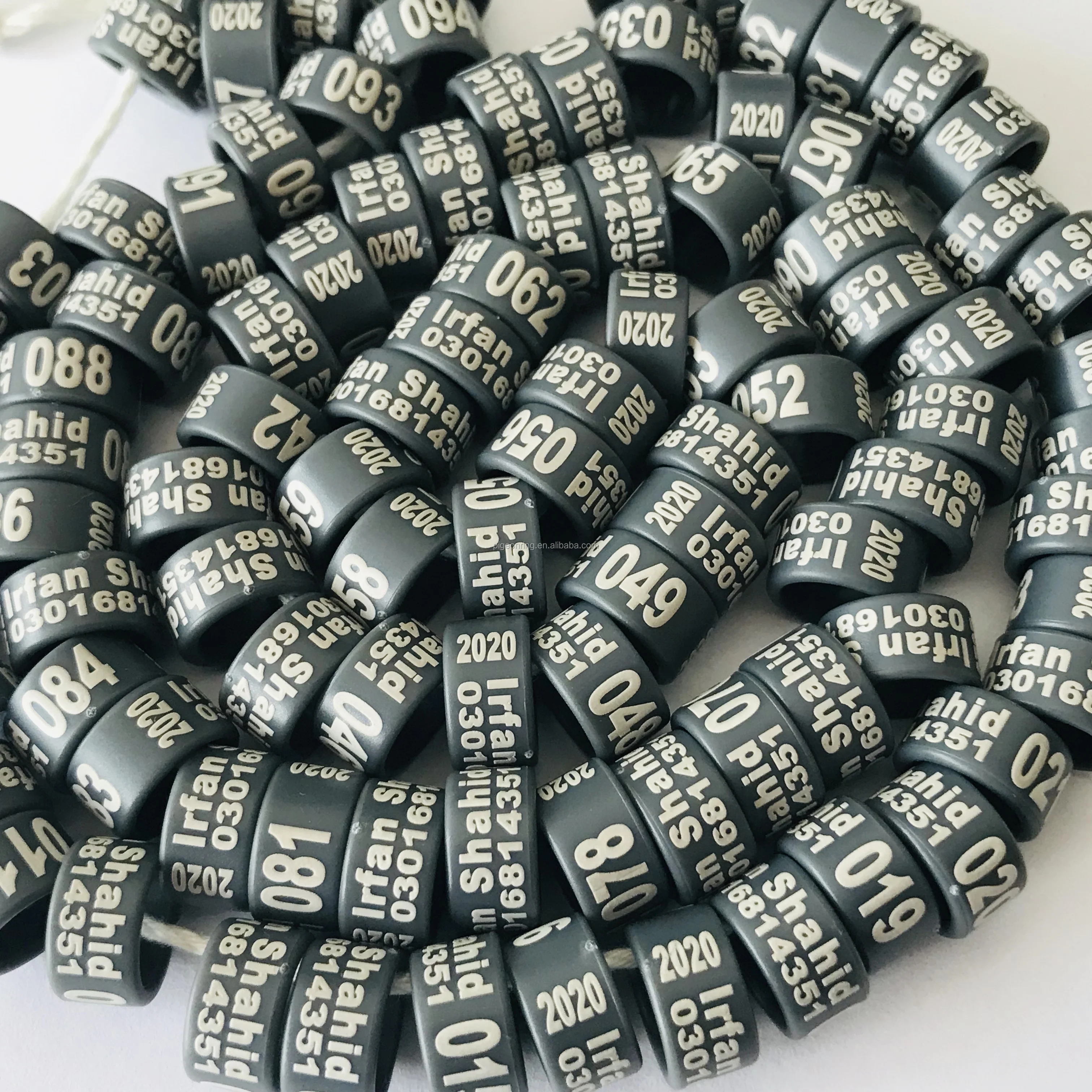 High quality Plastic closed bird bands pigeon rings All sizes All colors poultry leg band chicken rings