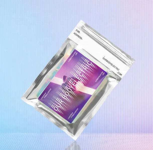 10x15cm Pouch Flat Aluminum Grade Metalized 3 Side Seal Plastic Zip Lock Food Metallic Small Zipper Ziplock Silver Foil Bag