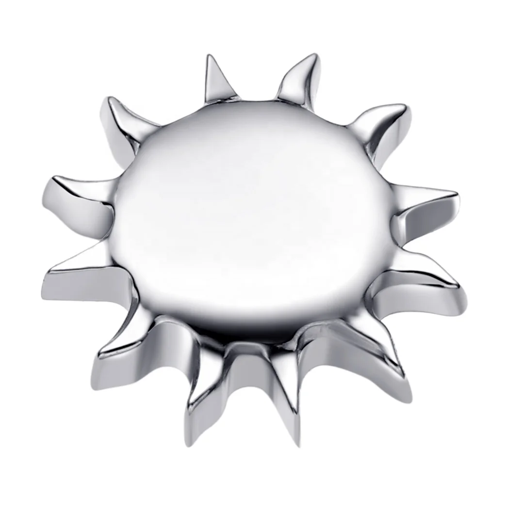 Eternal Metal ASTM F136 Titanium gold sun shaped threadless tops piercing jewelry