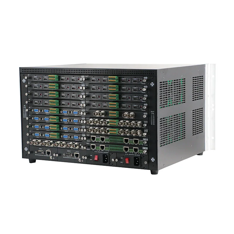 WEB/RS232 APP control 1080P/4K30/4K60 4x4/8x8/36x36 HDI/3GSDI/DVI/VGA/YPBPR/CVBS/HD-Base video processor Matrix Switcher
