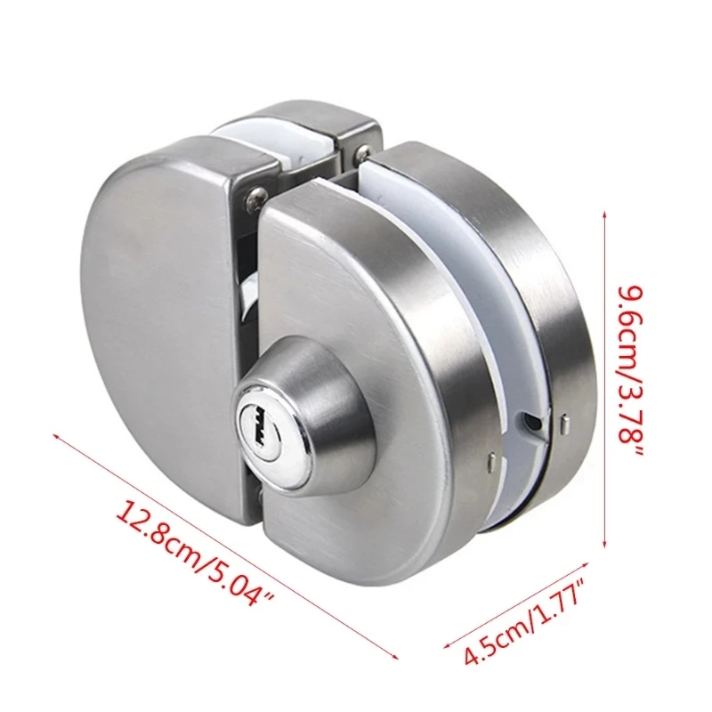 Glass Door Lock Stainless Steel Double Bolts Swing Push Sliding Access Control Office Glass Door Lock Office Door Lock