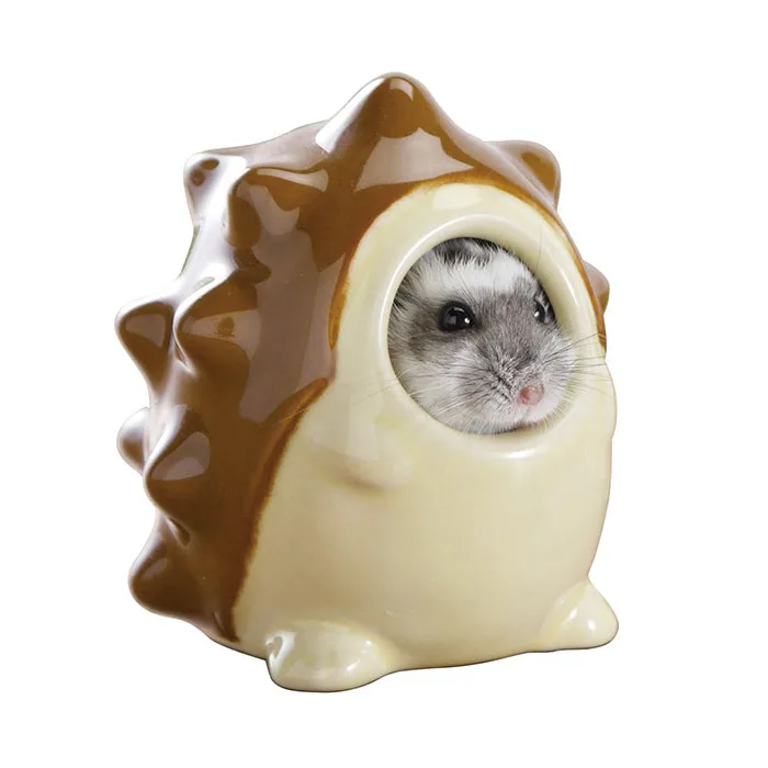 Ceramic Mini Cool Hideout Hut Sleeping Bed Nest Cooling Bed for Dwarf Hamster