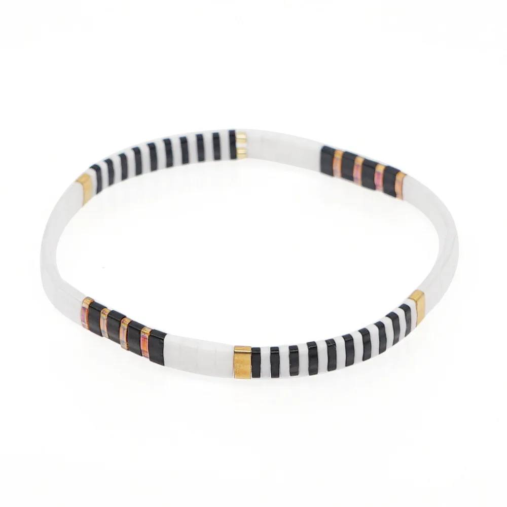Bestone Wholesale Handmade Beaded Bracelets Beach Traveling Bracelets Multi layered gold bead jewelry beaded bracelet
