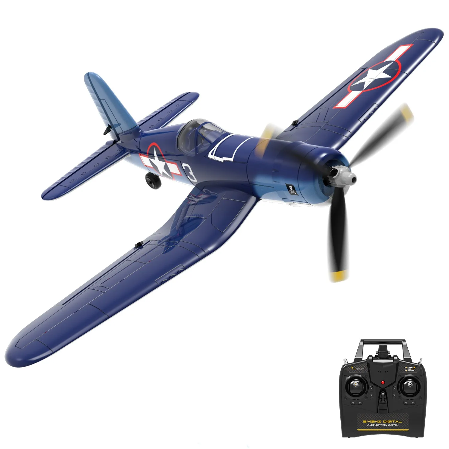 RC Park Flyer F4U Corsair V2 Easy to Fly Beginner Radio Control Plane with Gyro Stabilizer