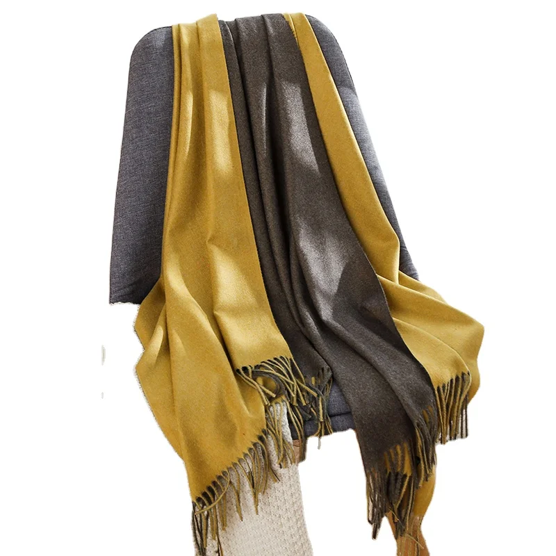 High Quality Two-sides Cashmere Scarves Women 2021 New Winter Scarf and Wraps Floral Tassels Pashmina Shawl