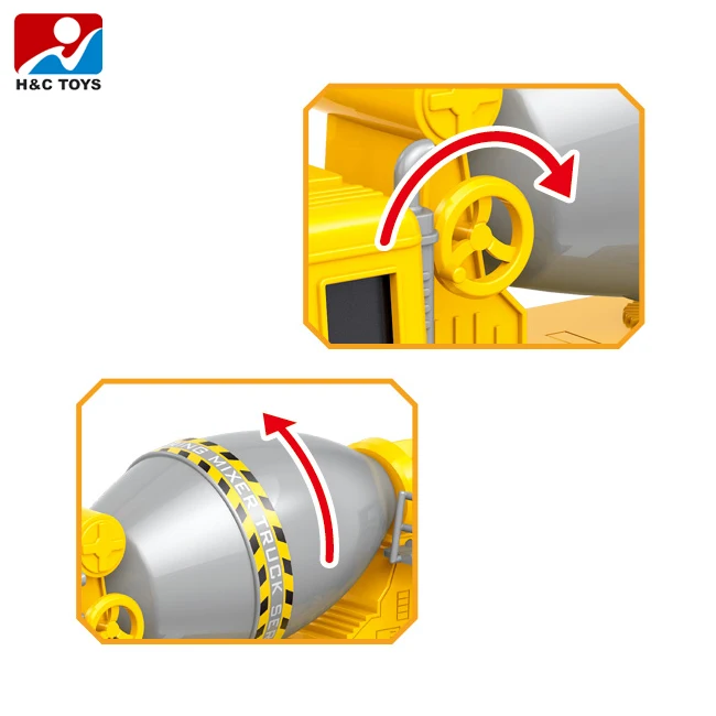 Simulation agitator truck 1:16 inertial engineering truck toys friction plastic electric mixer car toy