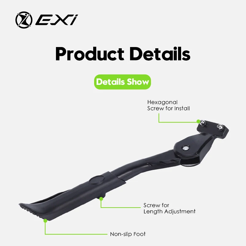 Wholesale JC02 Customizable Bicycle Kickstand Aluminum Foldable Alloy Stand with Adjustable Size for 24-29 Inch Mountain Bikes