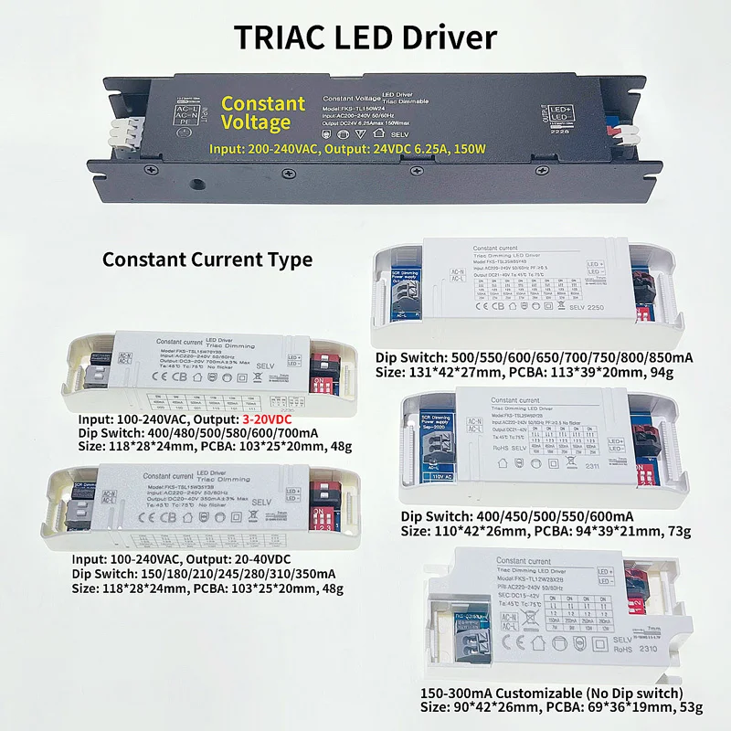 LEDEAST FKS-TL15W35Y3B DIP Switching Power TRIAC Dimmable Led Driver Output DC21-40V Power Supply for Commercial Lighting
