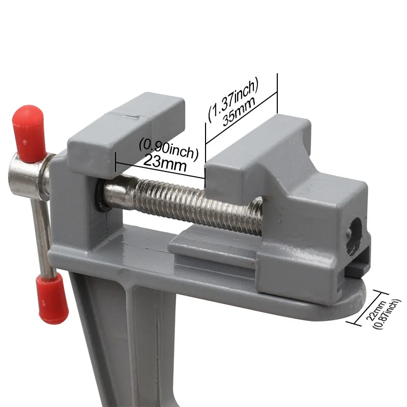Mini Bench Vise Muliti-Funcational Aluminum Miniature Small Jewelers Hobby Clamp on Table Flat Pliers Tool Vice