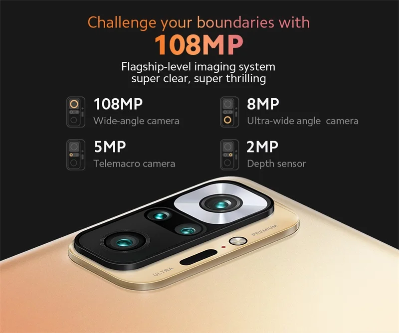 Global Version Note 10 Pro 5G Smart phone Breguet 1100 Liquid-cooled Game Core 6GB+128GB