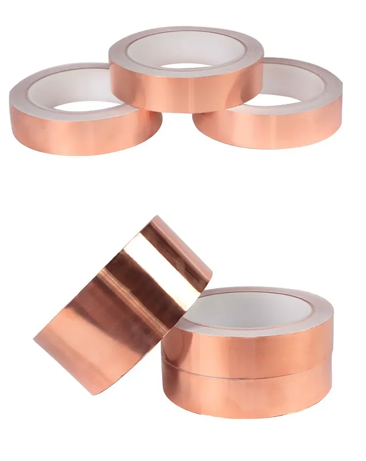 50M Adhesive EMI Shielding Heat Resistant Repair Tape Anti-static Repair Tape Single Sided Conductive Copper Foil Tape