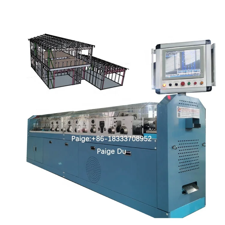 LGS C89 and C140 two in one interchangeable  0.75-1.2mm steel framing machine villa prefab house building machine
