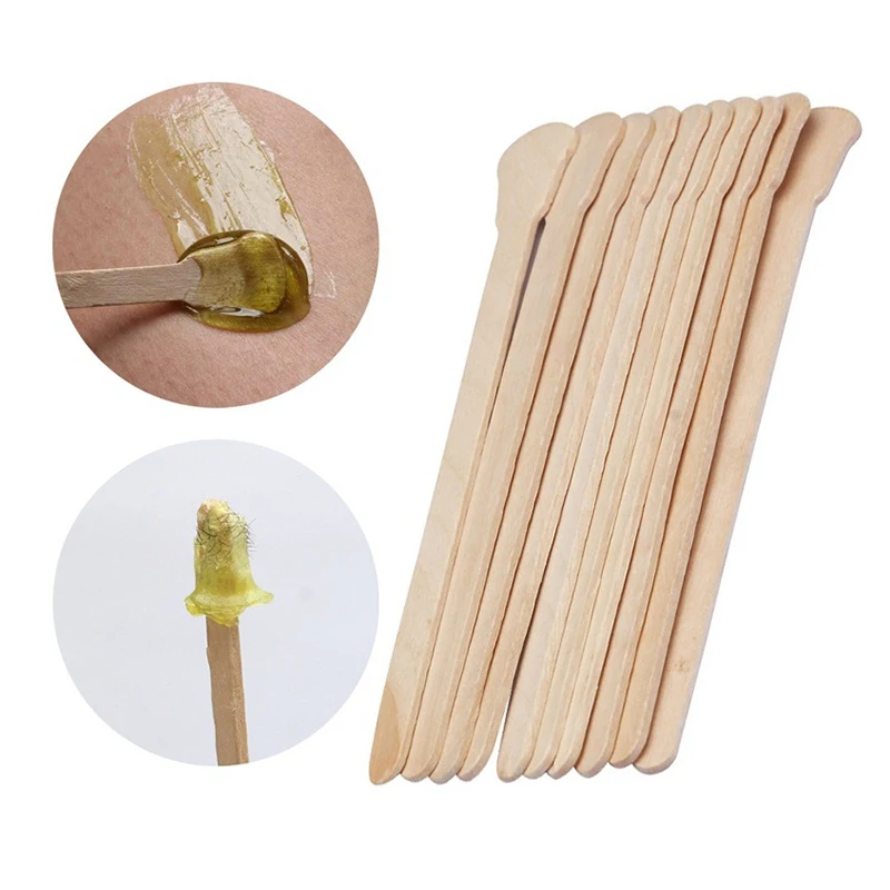 Natural Large Wooden Wax Applicator Stick for Beauty Body Hair Removal-round Shape Good Quality Coffee Tea Tools Home Usage