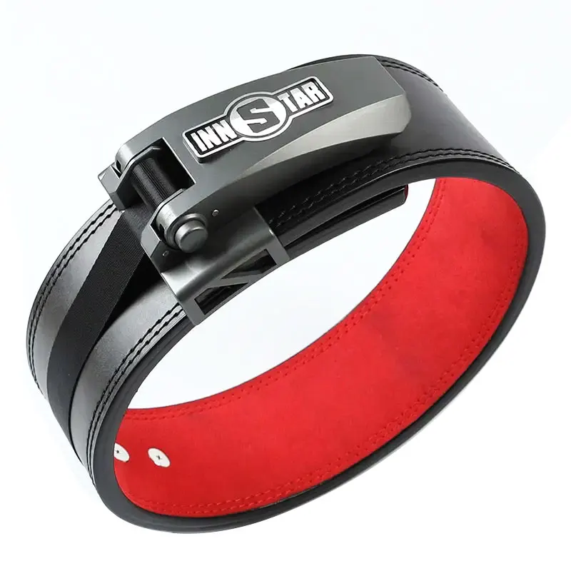 Manufacturer custom logo anime lever weightlifting belt powerlifting adjustable stainless steel buckle powerlifting belt leaver