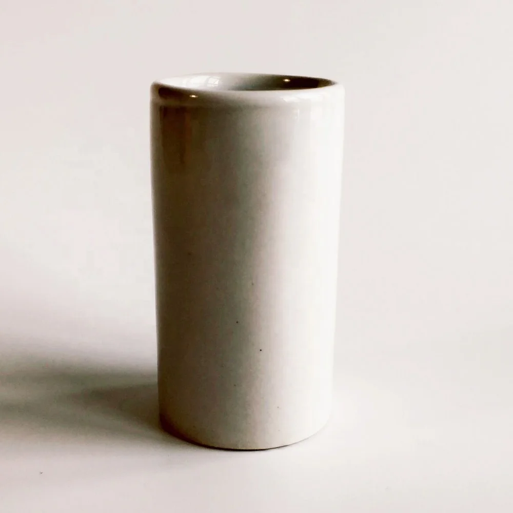 Printing White Blank Shot Wine Cup 30ml/60ml Ceramic Mini Cup With Customized Logo