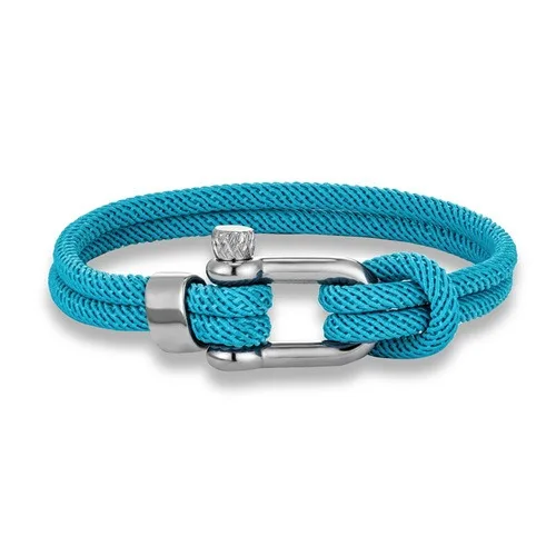 Fashion Macaron Double Layer Milan Rope Wrap Surfing Bracelet Stainless Steel Horseshoe Buckle Outdoor Survival Bracelets Men