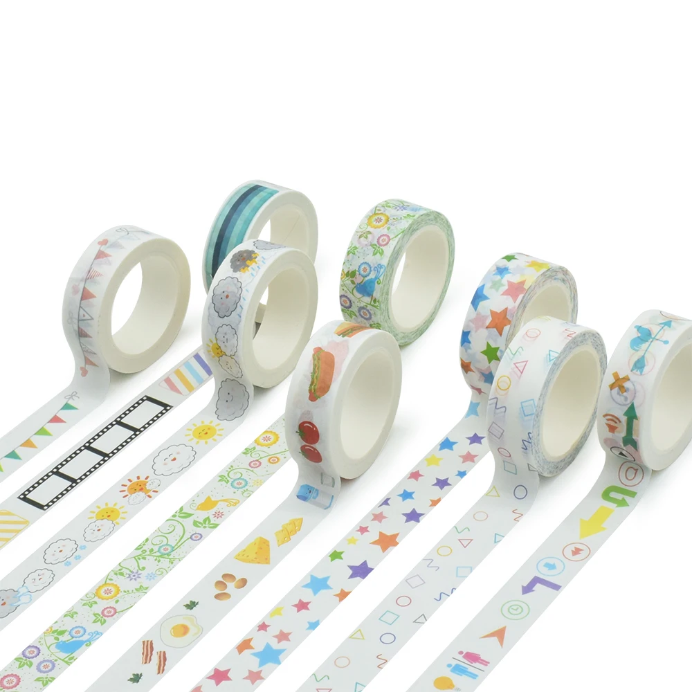 A4 size Custom make CMYK printing DIY pattern washi tape and sticker for decoration