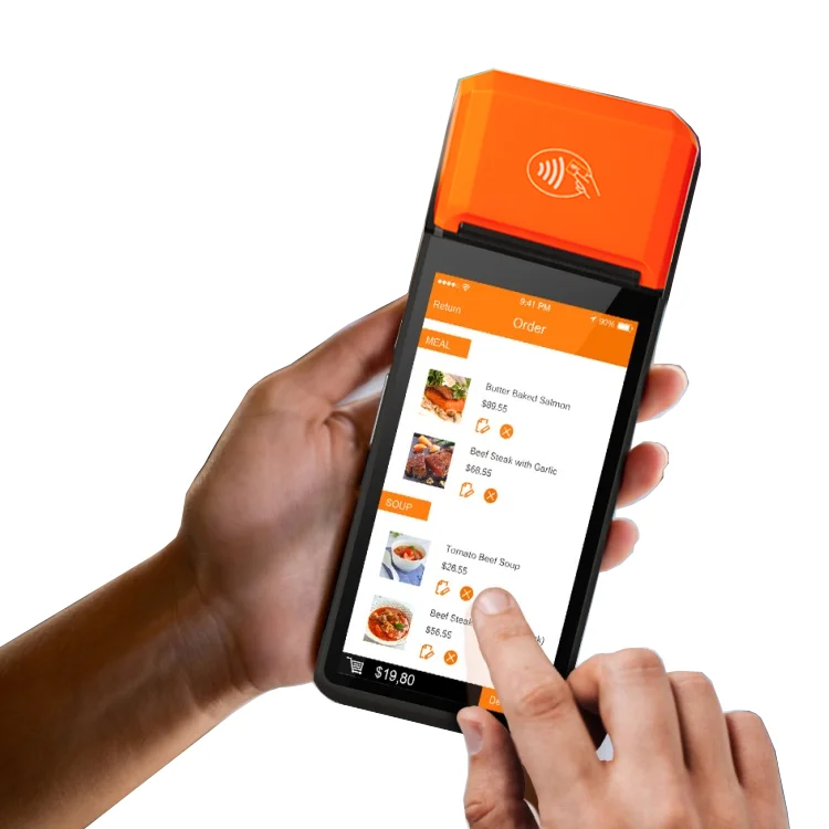 Mobile Payment Pos 4G Wireless Offline Portable Tablet Pos System Handheld Android Pos Terminal with NFC Card Reader