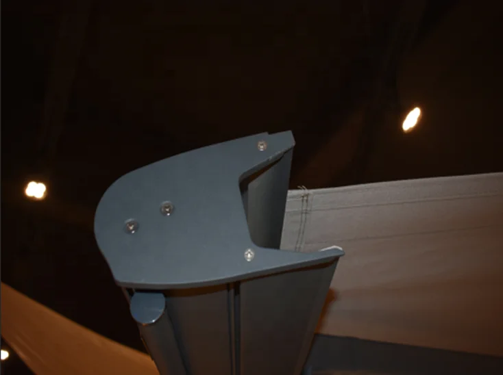 full cassette retractable electric awning 7200 4*2.5m remote control switch retractable LED lighting awning with wind/sun sensor