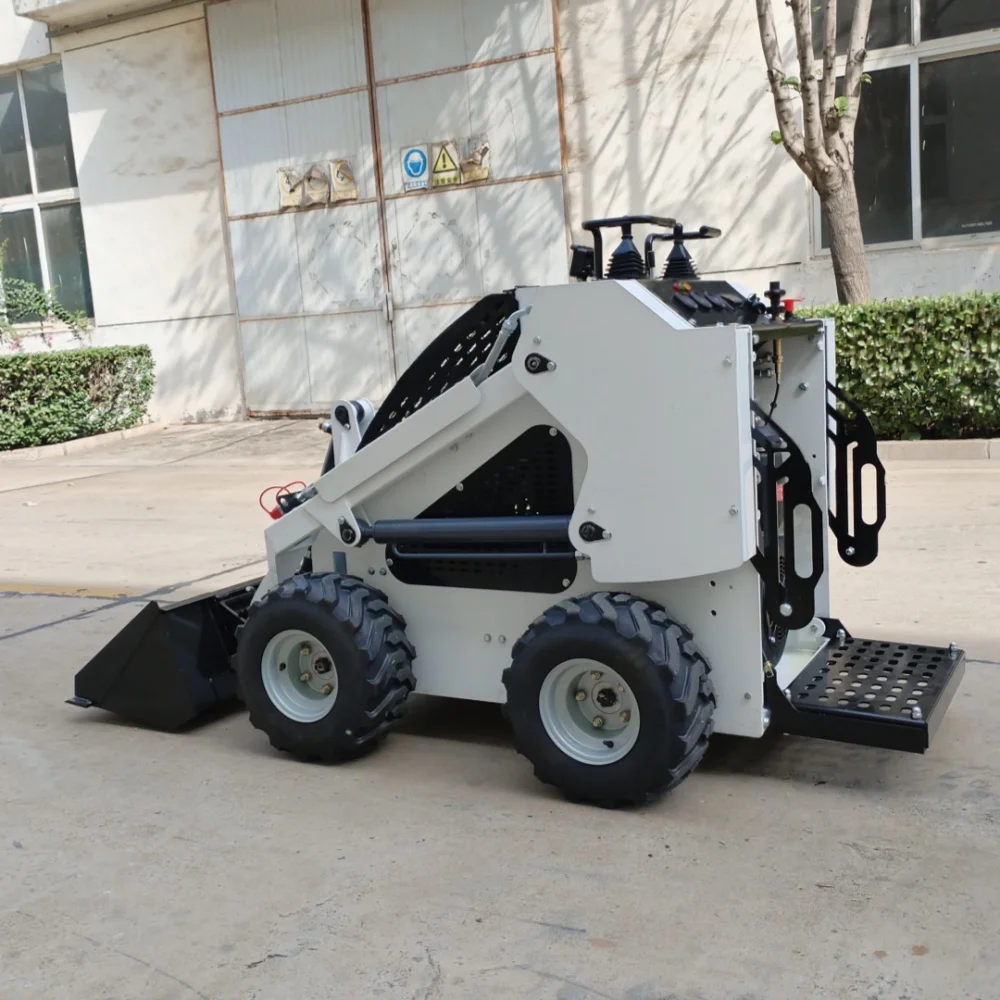 EPA approved cheap mini stand on skid steer diesel 500 kg attachments bucket mini wheel loader