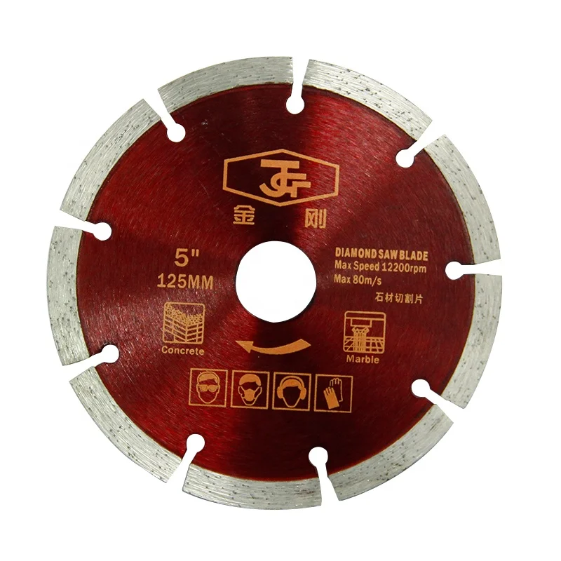 5 дюймов горячего прессования Алмазный Сегментированный режущий диск пилы для резки лезвия мрамора и гранита