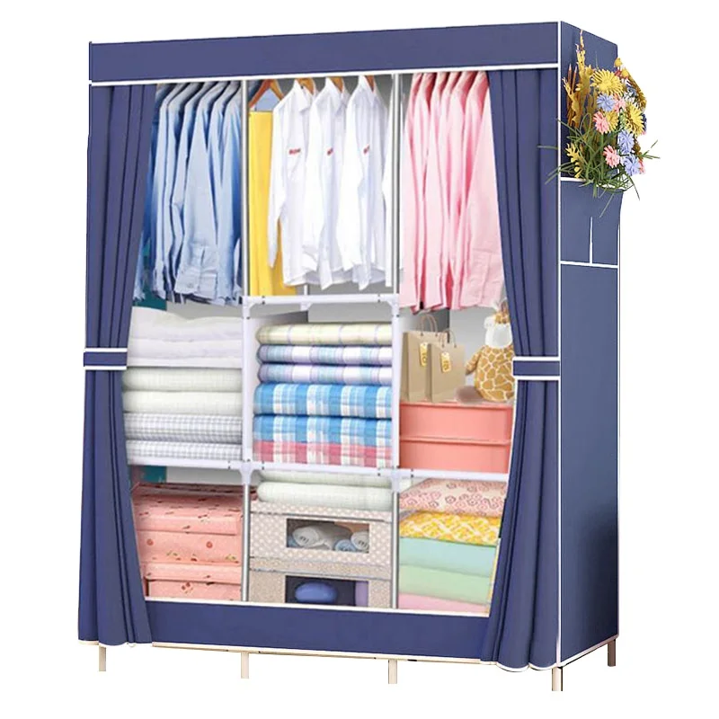 Simply-assembled simple wardrobe  fabric wardrobe closet ropero armable portatil cabinet  R-14 Dust proof and large capacity