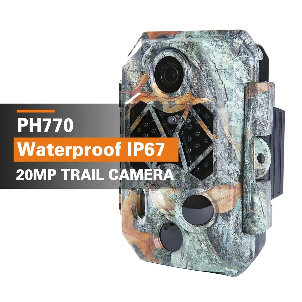 Zecre Game Hunting Cam 20.0 Megapixel  1080P Waterproof IP66 120 Degree Detecting Range Wildlife Scouting Camera