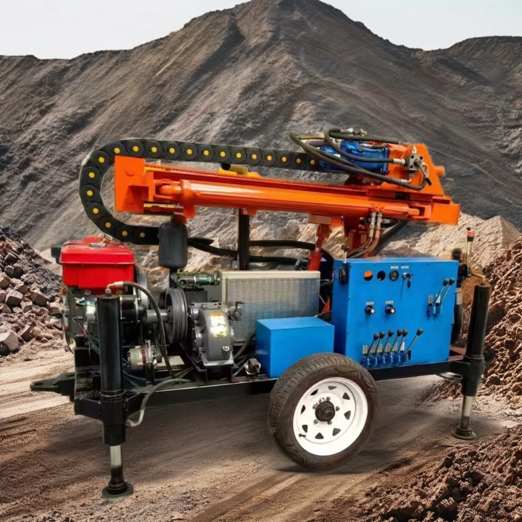 300 Meter Water Well Drilling Rig with Motor and Engine Filter Material Lorry Truck Mounted