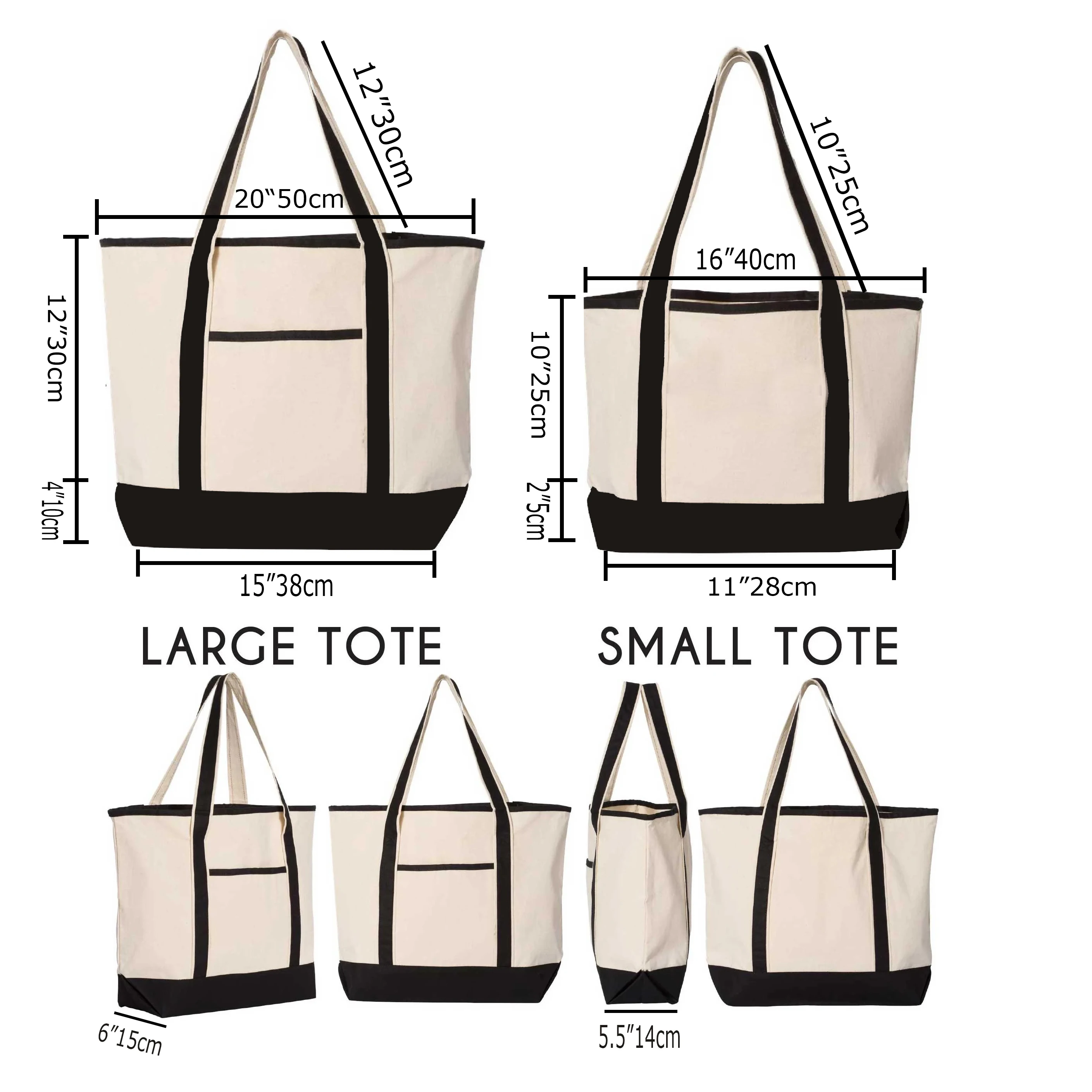 12 ounce 16 ounce 18 inch  Thick Plain Recycled  Blank Eco Friendly Handbag Canvas Beach Bag Cotton Canvas Tote Bag