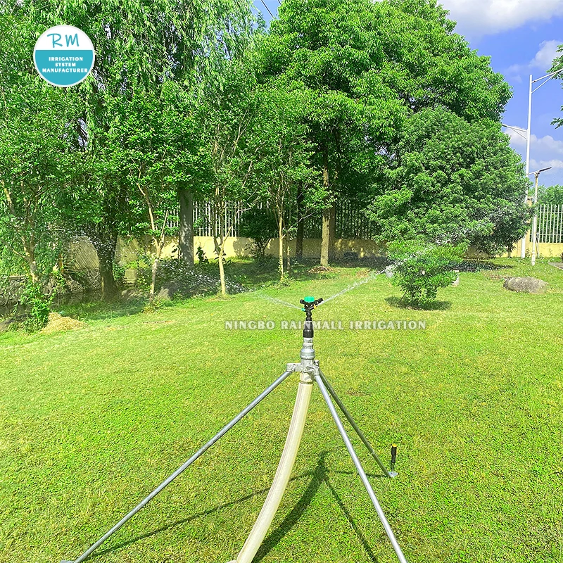 360 Gear Drive Rotary Lawn Agriculture Farm Sprinkler Impact Impulse Water Irrigation with Spike Garden Metal