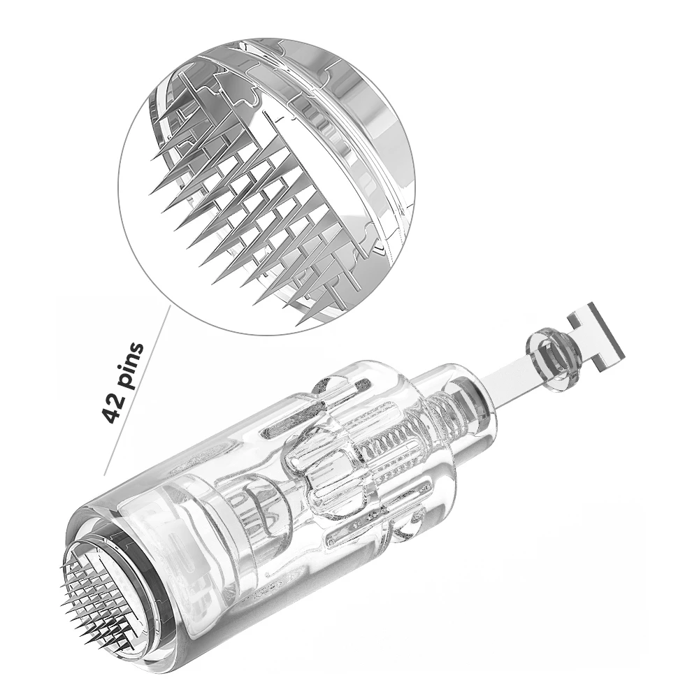 Fine medical stainless steel dermapen needle for full face treatment with 1/3/7/9/12/24/36/42/nano/3D/ 5D pins twist needle tip