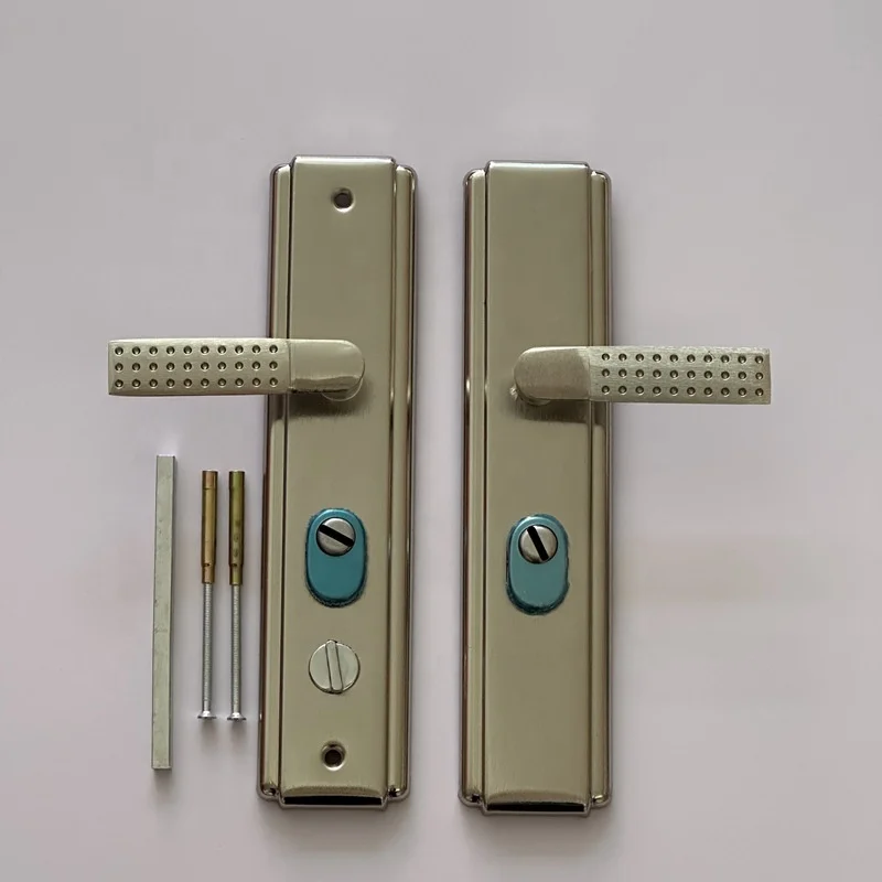 Anti-theft door handle fire door handle stainless steel zinc alloy aluminum alloy large iron door universal lock