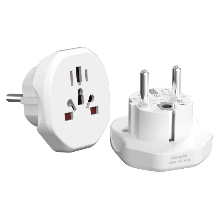 Cross-border supply Brazil, Switzerland, US and European standard converter ultra-thin one-to-three-two-pin plug adapter