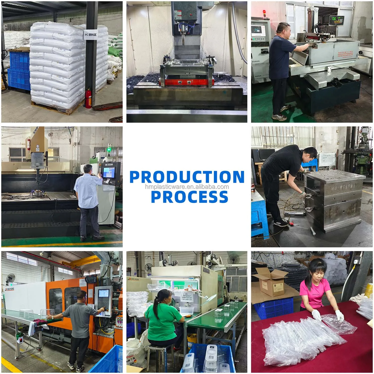 HM Blue Plastic Housekeeping Serving Cleaning Trolley Cart For Hotel