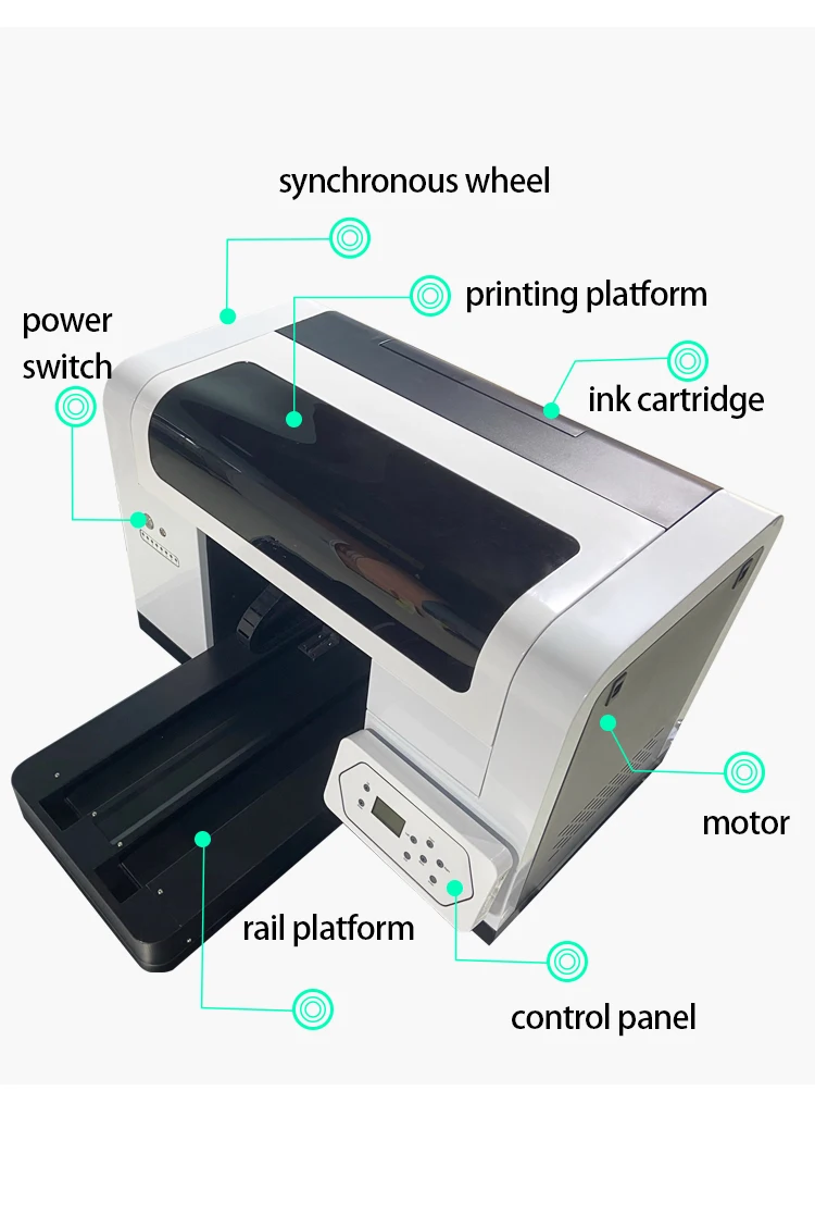 A3 30cm 2 XP600 UV DTF Printer small uv dtf sticker printer