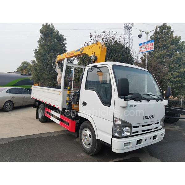 Japan Isuzu Crane Truck 600p 700p 4tons 5tons 6.3tons 7tons 8tons Crane Truck Mounted Crane