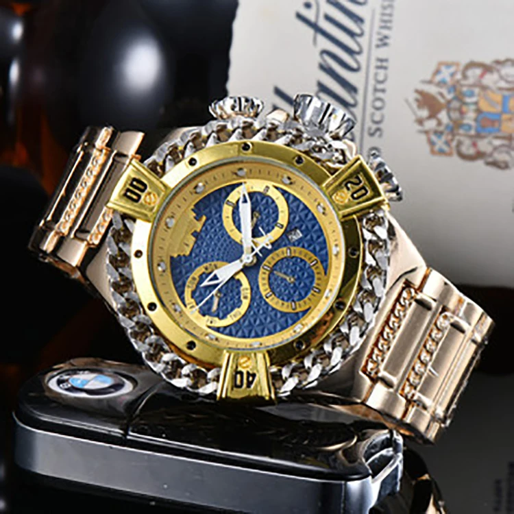 2022 Hot Sale Invit Watch Fashion Screw Crown Quartz Watch