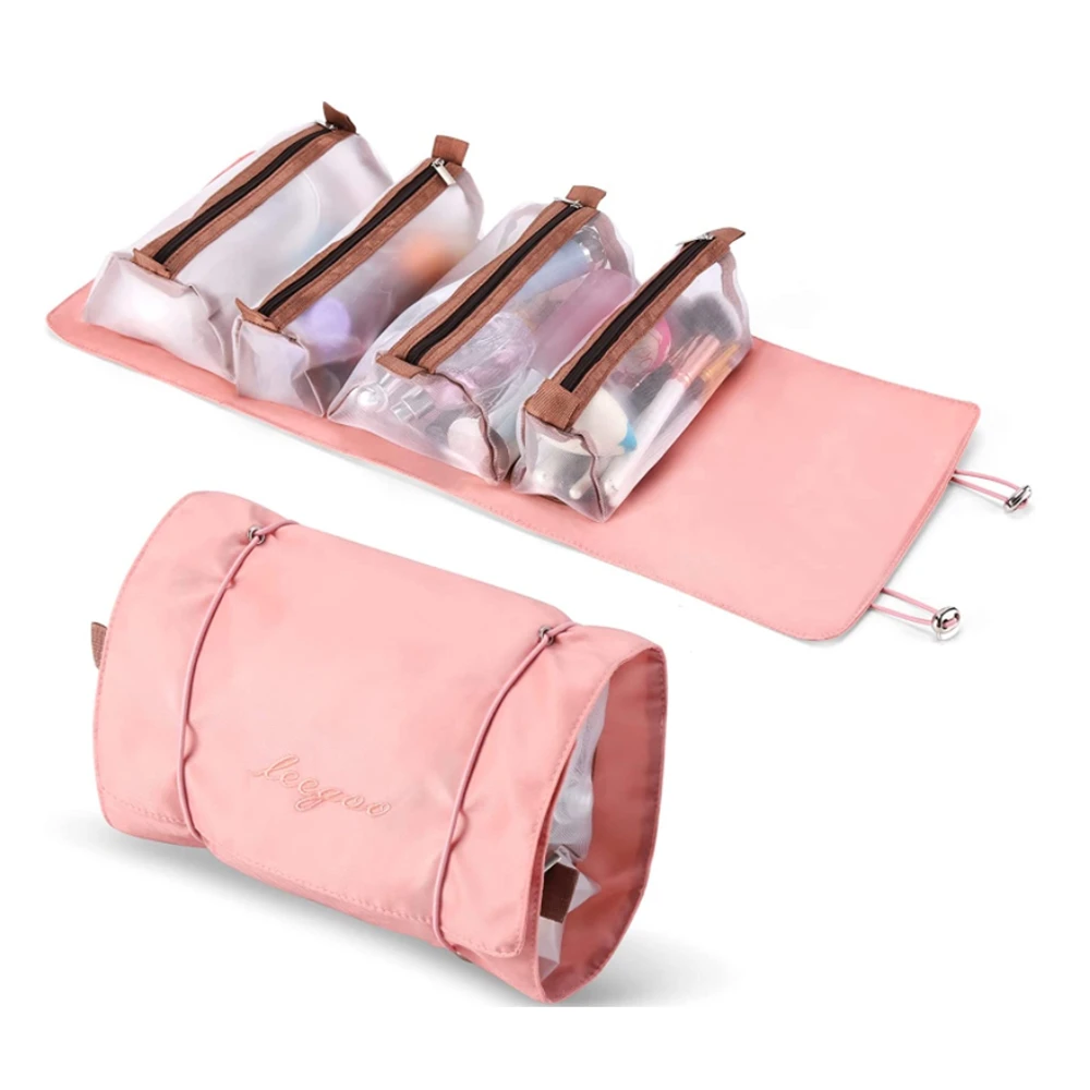 Travel Makeup Train Case Makeup Cosmetic Case Organizer Portable Artist Storage Bag with Adjustable Dividers for Cosmetics